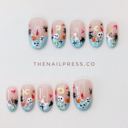 Boo Spells – Medium Oval Rounded 19mm