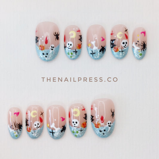 Boo Spells – Medium Oval Rounded 19mm