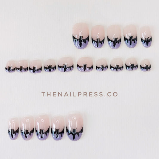Bewitched Bats – Kids Nails | Medium Rounded 19mm