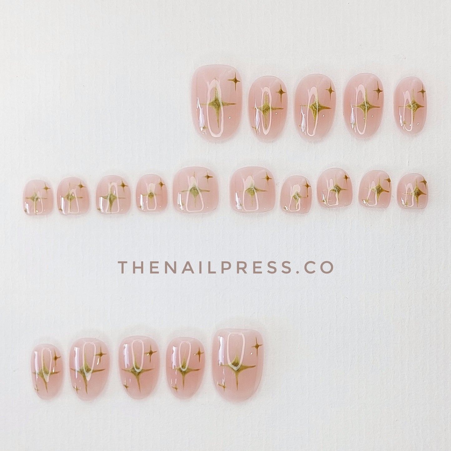 Golden Rumi – Kids Nails | Short Rounded 17mm