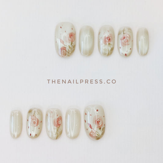 Rosé Whispers – Medium Oval Rounded 19mm