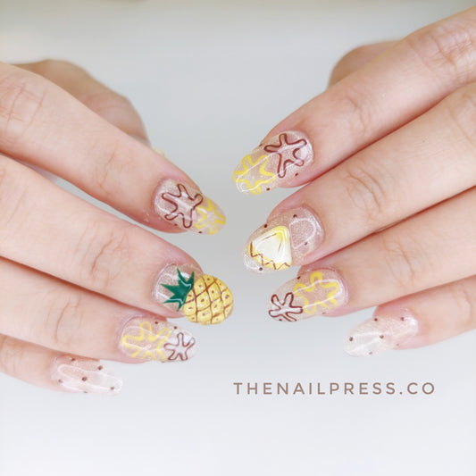 Pineapple Paradise – Medium Oval Rounded 19mm