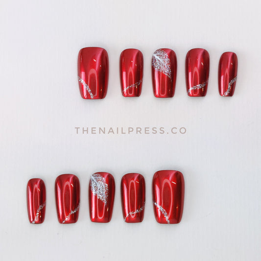 Crimson Silverwave – Medium Square 19mm