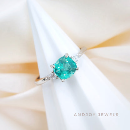 Cushion Mint Apatite Ring