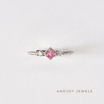 Dainty Tanzanite / Pink Topaz / Citrine Ring