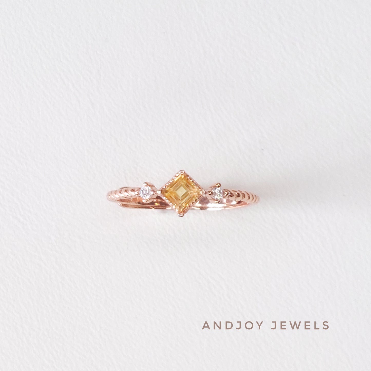 Dainty Tanzanite / Pink Topaz / Citrine Ring